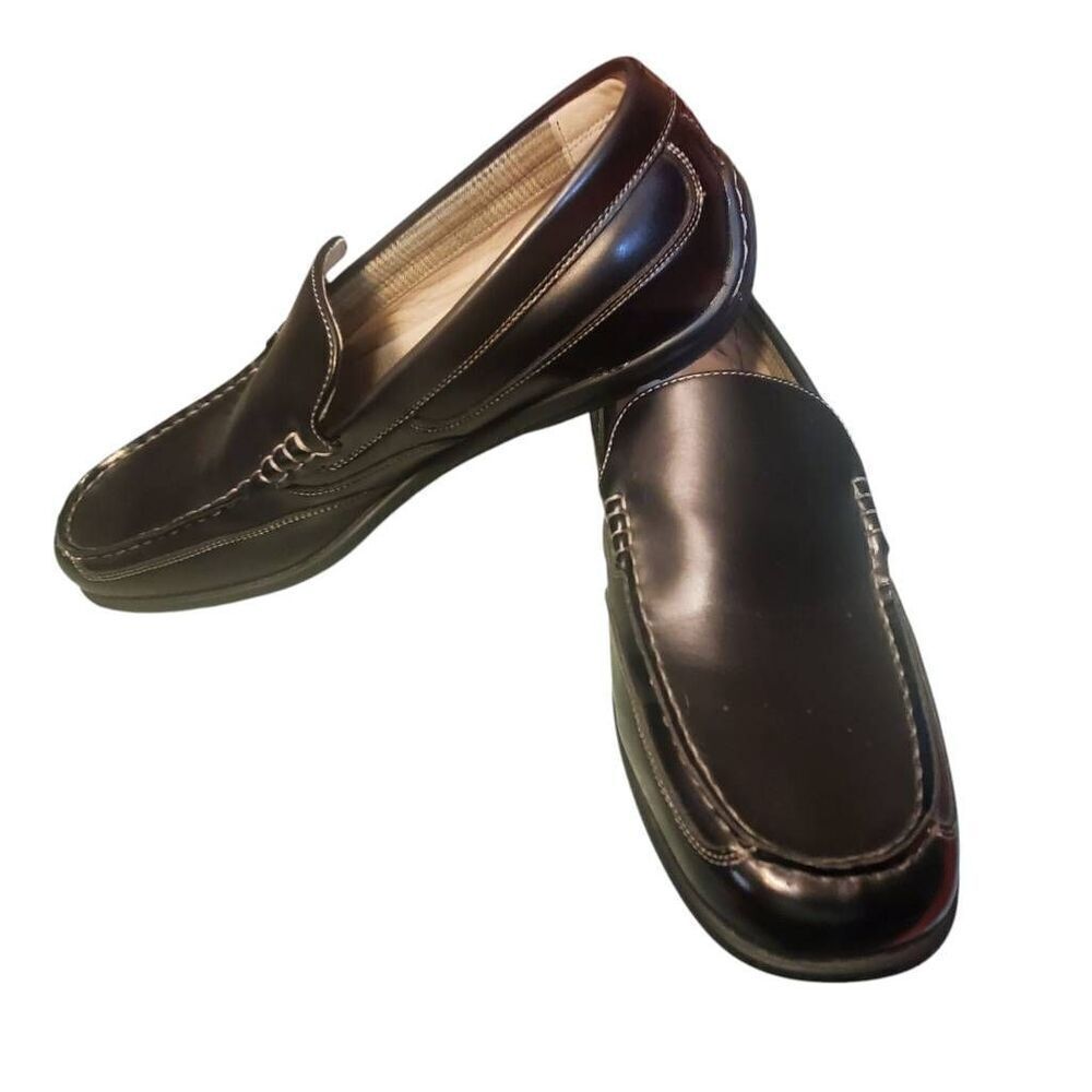 Mens Nunn Bush Black Slip On Driving Loafers Shoes Size 10.5M